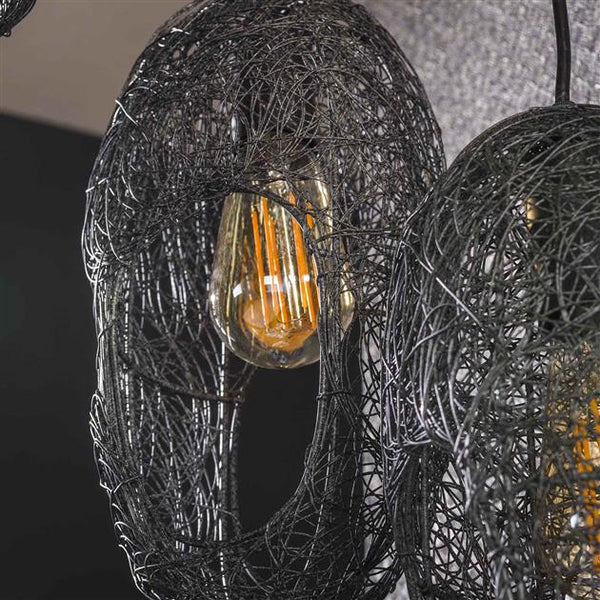 Hanglamp 5L open oog wire / Artic zwart (Magazijn sale)