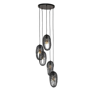 Hanglamp 5L open oog wire / Artic zwart (Magazijn sale)