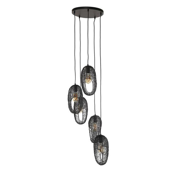 Hanglamp 5L open oog wire / Artic zwart (Magazijn sale)