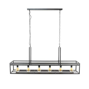 Hanglamp 6L decorate met wijnrek / Charcoal
