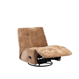 Relaxfauteuil Mila handmatig & draaibaar met unieke schommelstand - Cinnamon stof