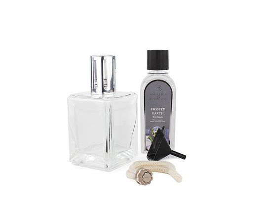 Ashleigh & Burwood Starter set - Glazen Geurlamp + Frosted Earth  geurolie