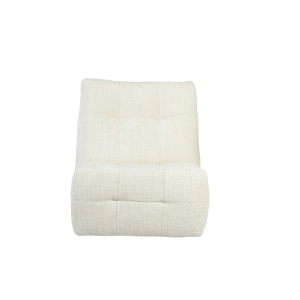Relaxfauteuil Mila handmatig & draaibaar met unieke schommelstand - Witte stof (Off white)