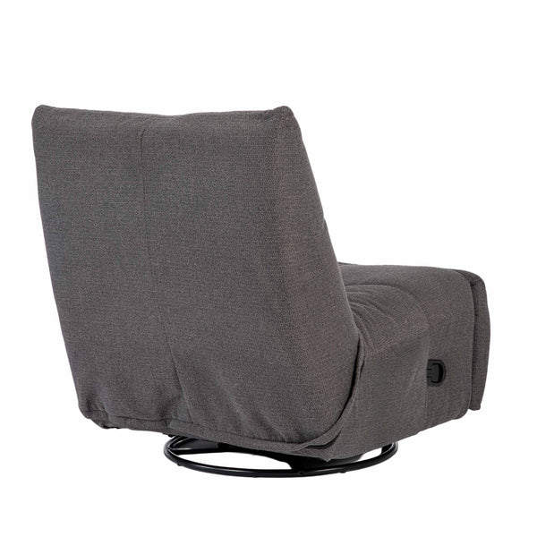 Relaxfauteuil Izzy handmatig & draaibaar met unieke schommelstand - Antraciet stof