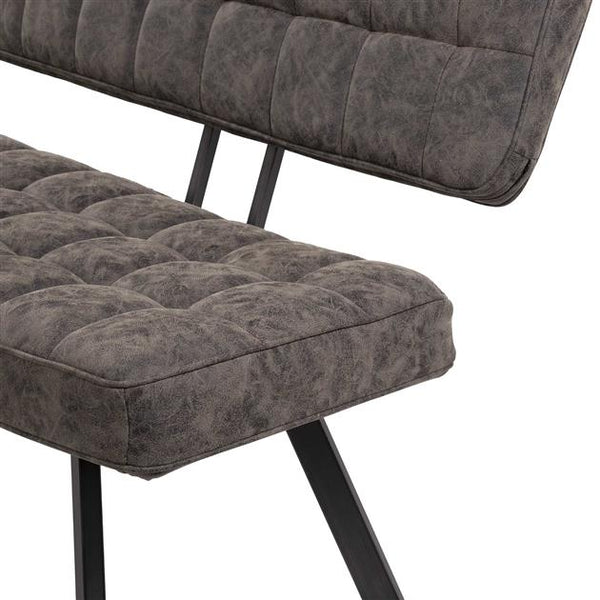 Eetkamerbank 180 cm voorzien van kruisstiksel en een open rug. (Magazijn sale)