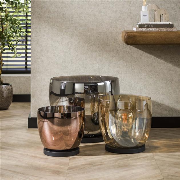 Vloerlamp UP L / Smoke grey glas