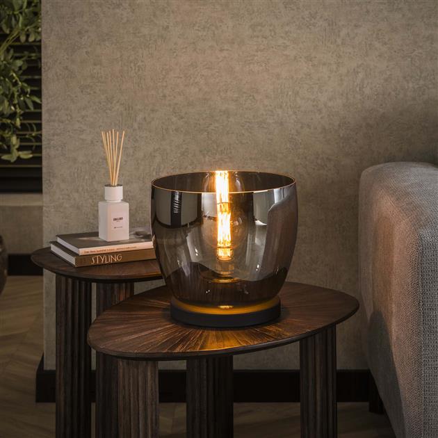 Vloerlamp UP L / Smoke grey glas