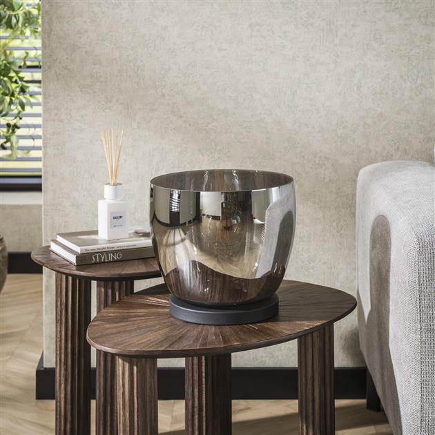 Vloerlamp UP L / Smoke grey glas