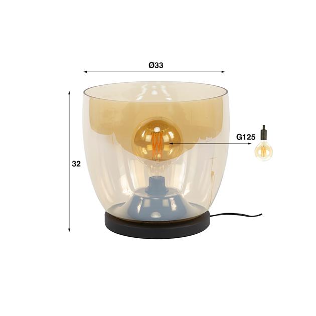 Vloerlamp UP XL / Amber color glas