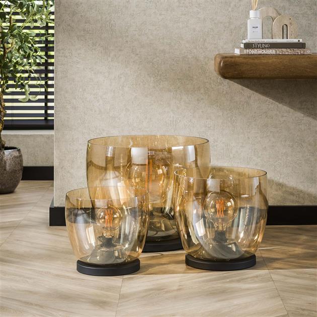 Vloerlamp UP XXL / Amber color glas