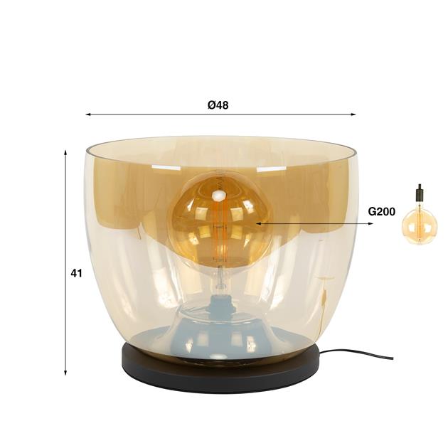 Vloerlamp UP XXL / Amber color glas