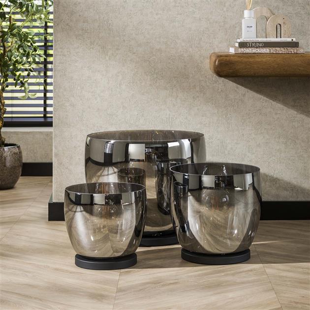 Vloerlamp UP XXL / Smoke grey glas