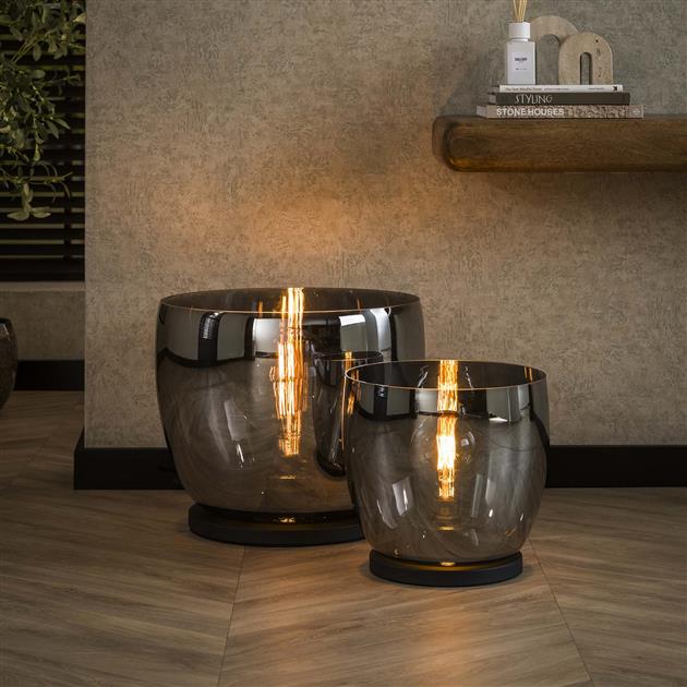 Vloerlamp UP XXL / Smoke grey glas