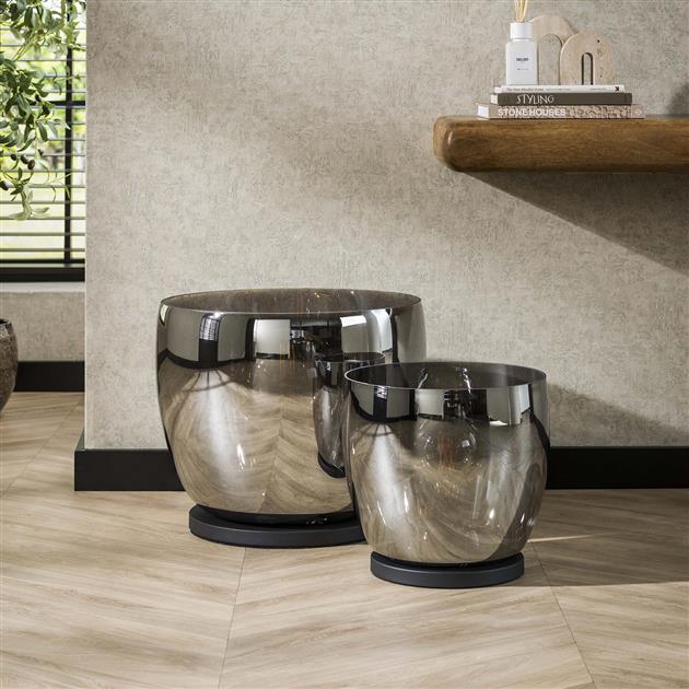 Vloerlamp UP XXL / Smoke grey glas