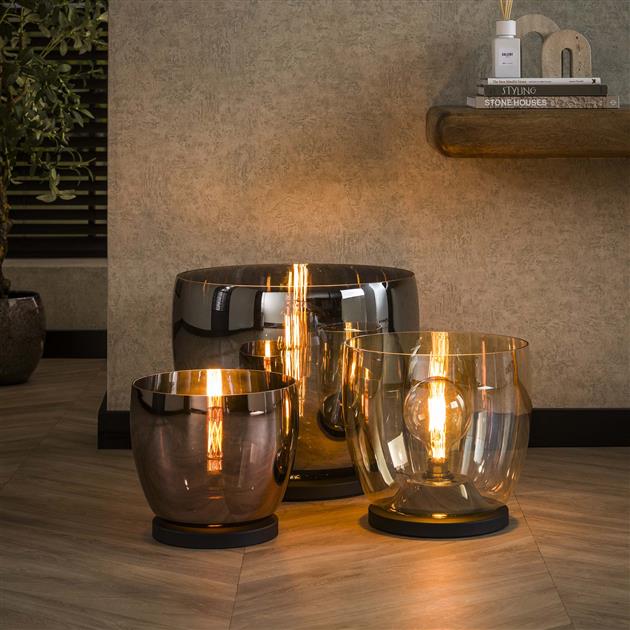 Vloerlamp UP XXL 48x48x41 cm / Koper glas