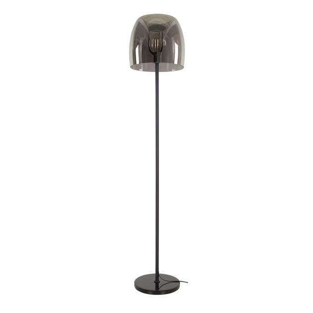 Vloerlamp 1L drift glass / Smoke grey glas