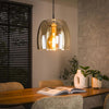 Hanglamp 1L drift glass / Amber color glas
