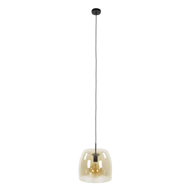 Hanglamp 1L drift glass / Amber color glas