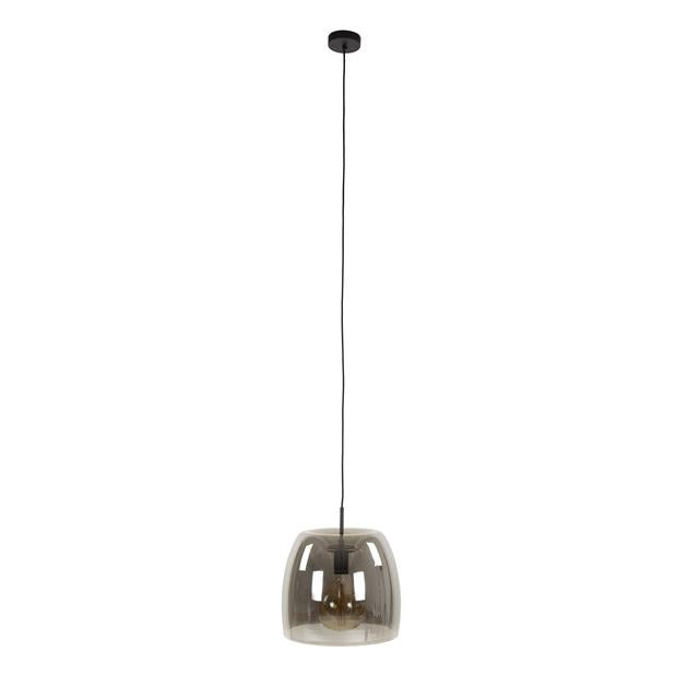 Hanglamp 1L drift glass / Smoke grey glas