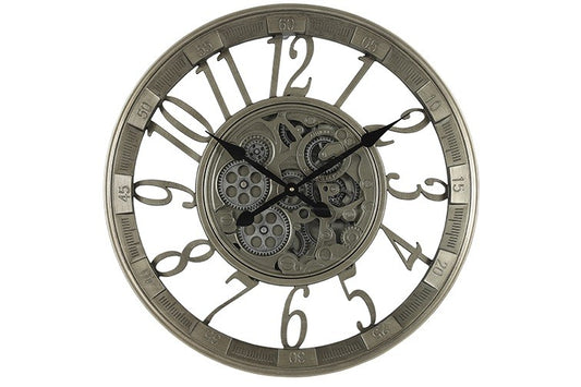 Countryfield radarklok rond Eichstedt antiek zilver - Ø55 CM