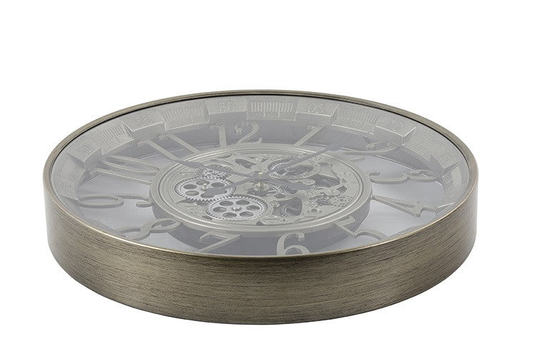 Countryfield radarklok rond Eichstedt antiek zilver - Ø55 CM
