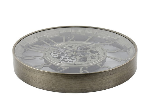 Countryfield radarklok rond Eichstedt antiek zilver - Ø55 CM