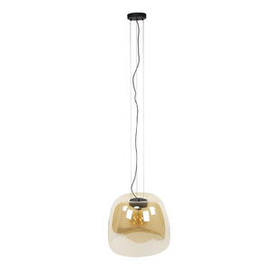 Hanglamp 1L drift XL glass / Amber color glas