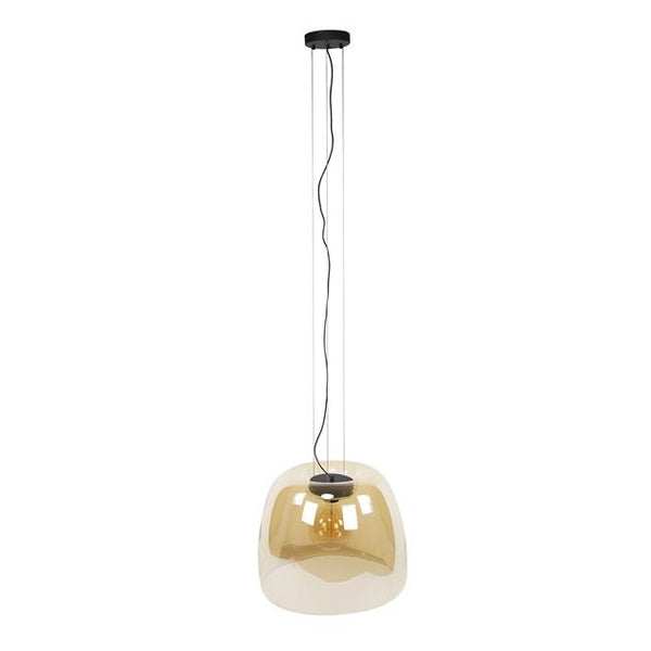Hanglamp 1L drift XL glass / Amber color glas