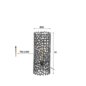 Vloerlamp Ø25 weaver cylinder / Zwart nikkel (Magazijn sale)