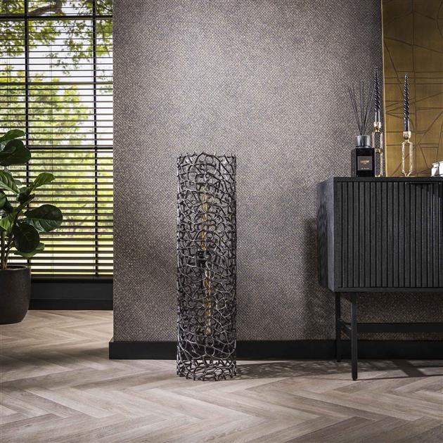 Vloerlamp  Ø25 weaver cylinder L / Zwart nikkel (Magazijn sale)