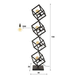Vloerlamp 4L kubus / Charcoal (Magazijn sale)