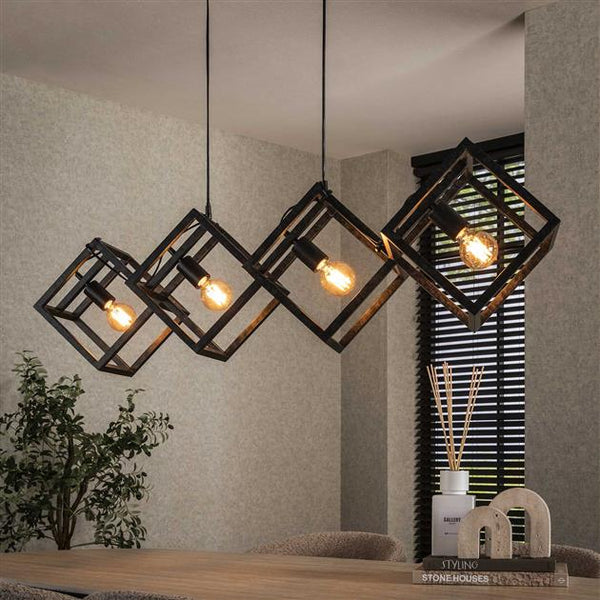 Hanglamp 4L kubus / Charcoal (Magazijn sale)