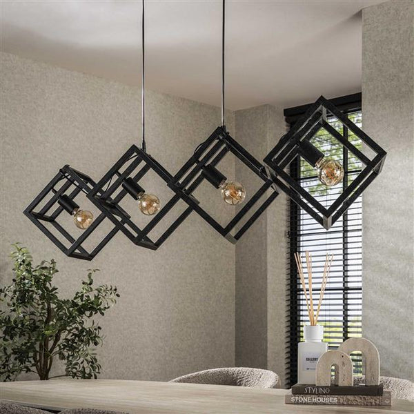Hanglamp 4L kubus / Charcoal (Magazijn sale)