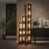 Vloerlamp  Ø25 organic cylinder L / Zwart nikkel (Magazijn sale)