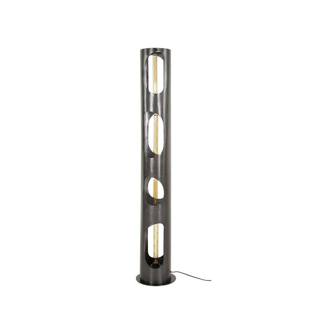 Vloerlamp  Ø25 organic cylinder XL / Zwart nikkel (Magazijn sale)