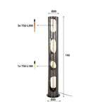 Vloerlamp  Ø25 organic cylinder XL / Zwart nikkel (Magazijn sale)