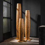 Vloerlamp S bars / Massief gerecycled teakhout