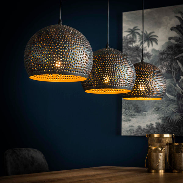 Hanglamp 3xØ25 punch bol