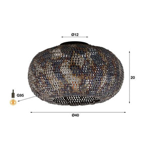 Plafondlamp Ø40 armor / Zwart bruin