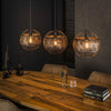 Hanglamp 3L Ø30 armor open / Zwart bruin