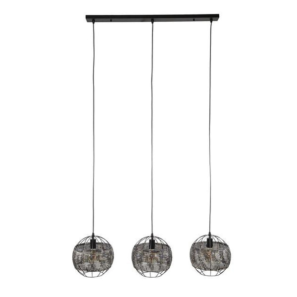 Hanglamp 3L Ø30 armor open / Zwart bruin