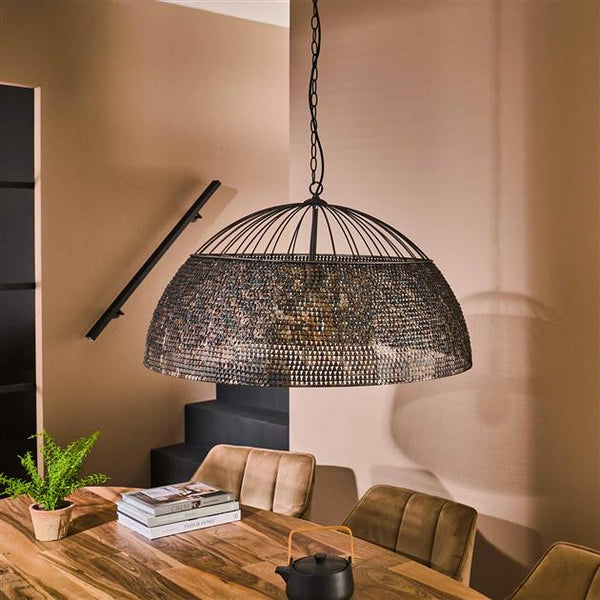 Hanglamp Ø80 armor / Zwart bruin