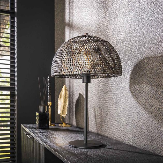 Tafellamp Ø35 armor open / Zwart bruin