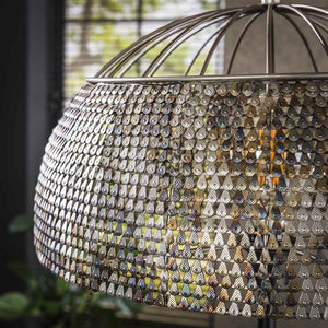 Vloerlamp Ø50 armor open / Zwart bruin (Magazijn sale)