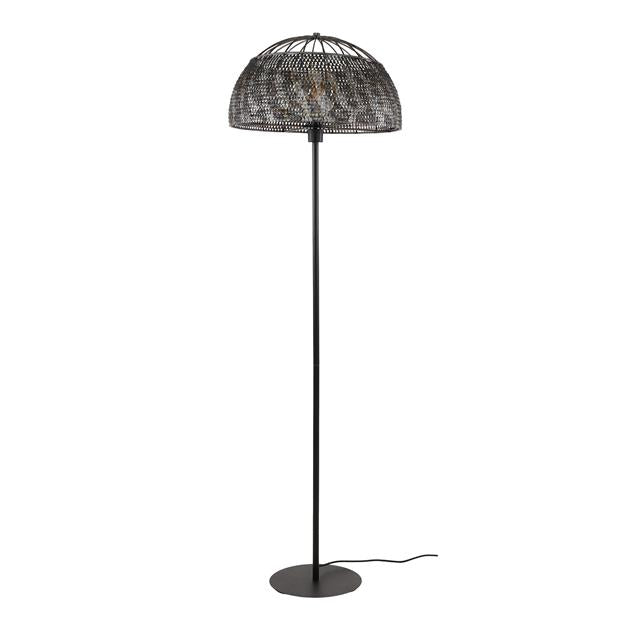 Vloerlamp Ø50 armor open / Zwart bruin (Magazijn sale)