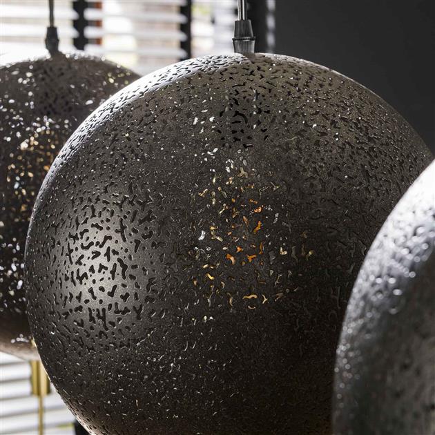 Hanglamp 3x Ø30 zip / Artic zwart (Magazijn sale)
