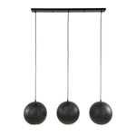 Hanglamp 3x Ø30 zip / Artic zwart (Magazijn sale)