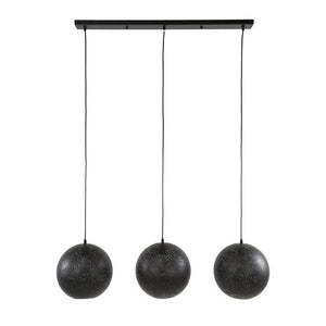 Hanglamp 3x Ø30 zip / Artic zwart (Magazijn sale)