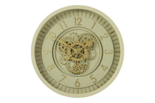 Ronde radar Wandklok Countryfield "Celestial'' crème Ø 46 cm
