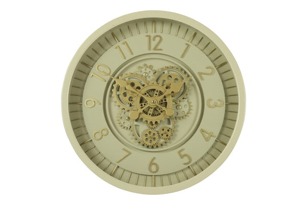 Ronde radar Wandklok Countryfield "Celestial'' crème Ø 46 cm